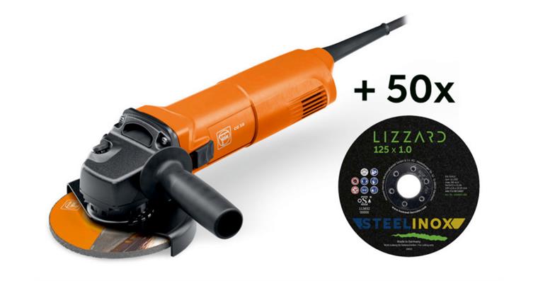 1099800065 Winkelschleifer-Set CG10-125 1000 Watt Ø125mm + 50 Trennscheiben 125x1,0mm