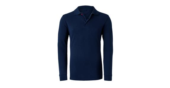 Langarm-Polo-Shirt Multi Shield marine Gr.L