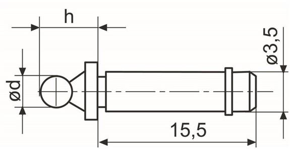 Kugelmeßeinsatz 0,722 mm Meßkugel aus Hartmetall